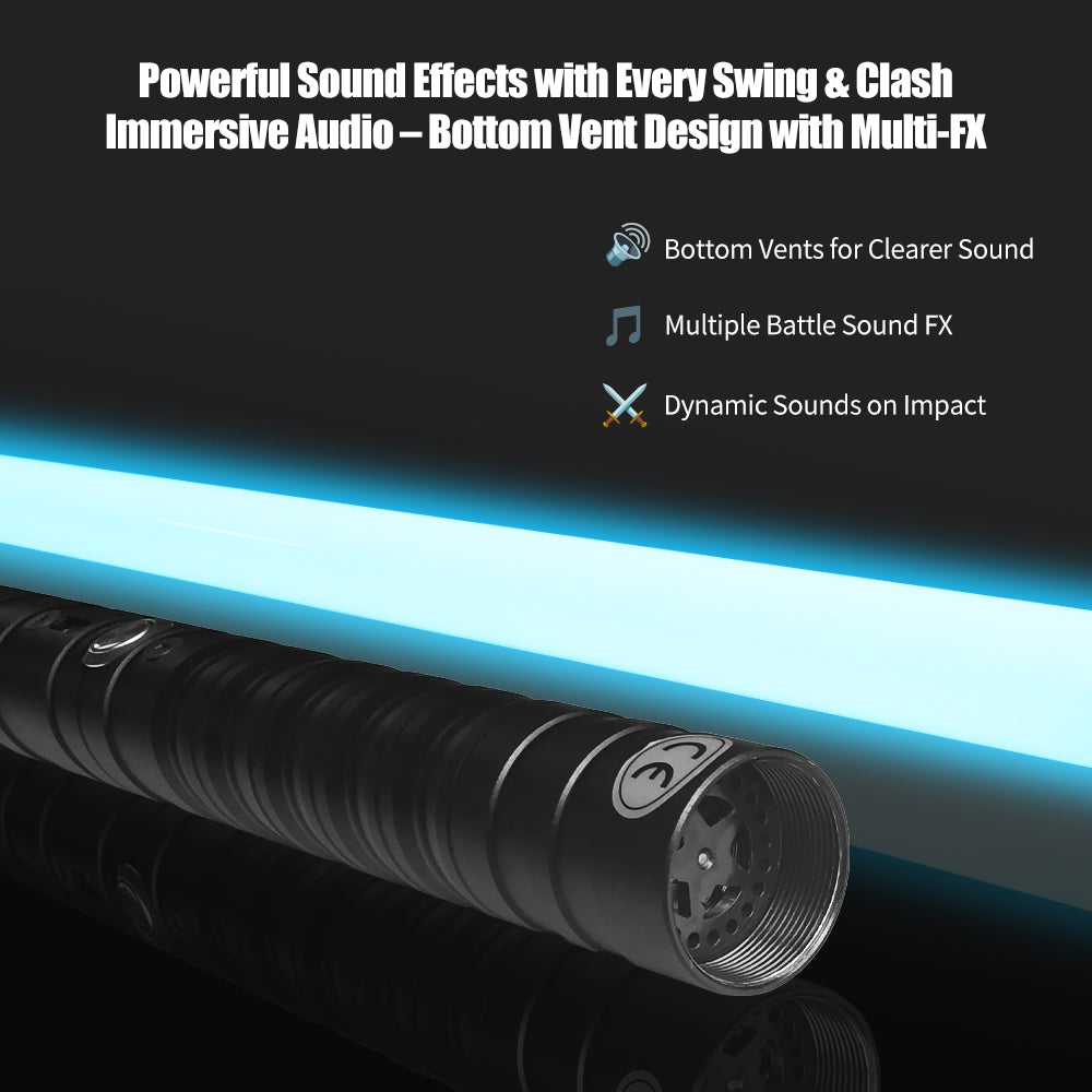Aluminum Alloy Handle Energy Blade Prop - 15 RGB (4 Dynamic Modes) | Obsidian Black Edition | Real-life Role Playing Game