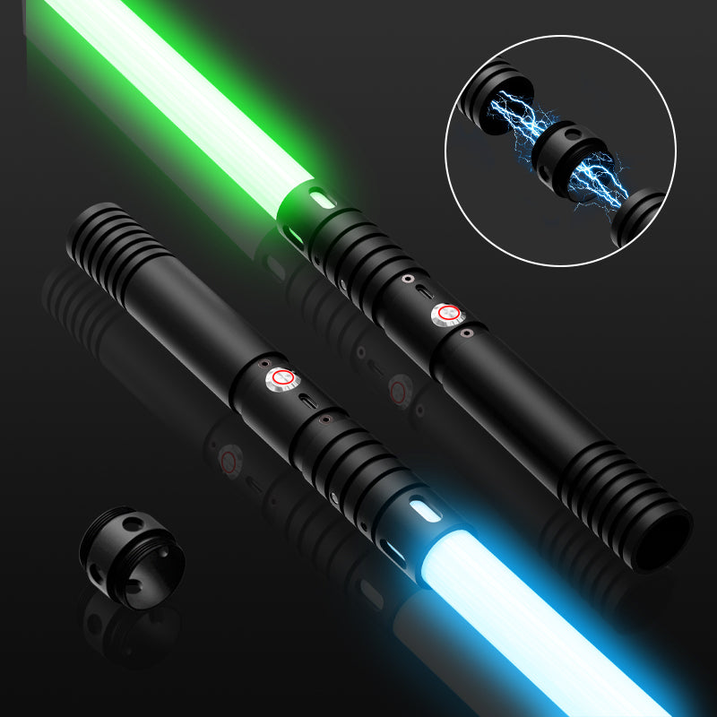 Adventure Glow Sword 1-Pack - Lightweight Aluminum Handle, 20 Neon Colors, Ambient Nature Sound Mode, Rechargeable