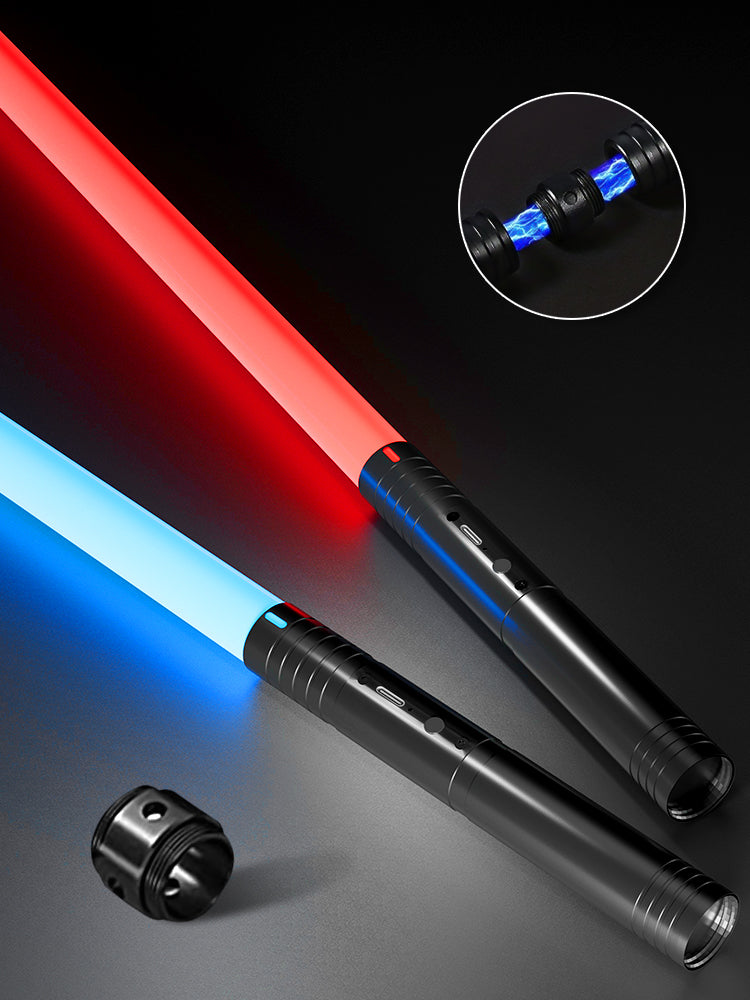 Rechargeable Energy Swords - 2-Pack Duel Set, 15 RGB Colors, Motion Activated Sound Effects, Great for Kids Christmas and Adult Collectors