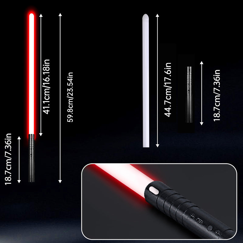 Rechargeable Energy Swords - 2-Pack Duel Set, 15 RGB Colors, Motion Activated Sound Effects, Great for Kids Christmas and Adult Collectors